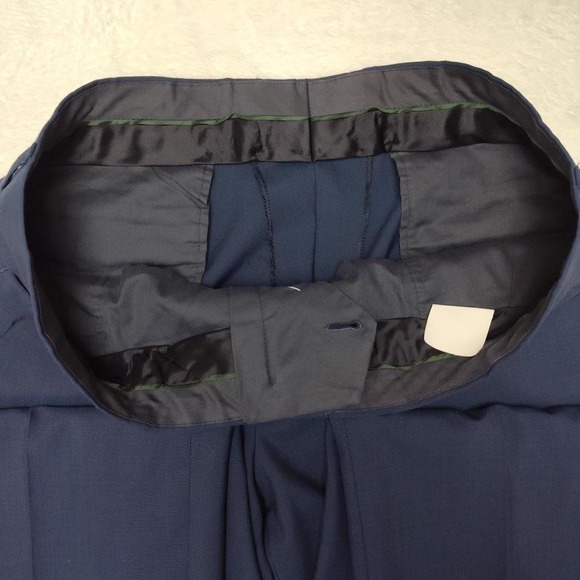 Ted Baker Pants Mens 37x30 Blue Wool Dress Flat Front Suit Trousers TB30335 - Picture 8 of 14